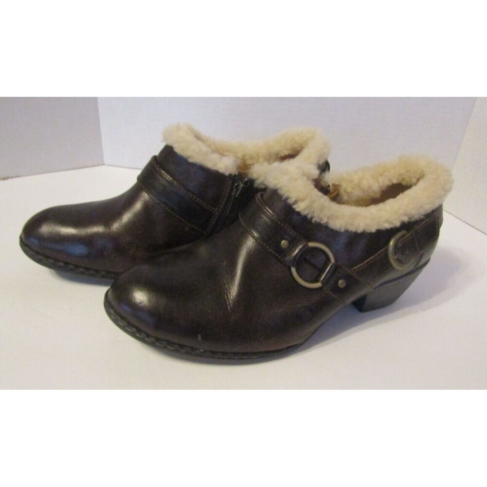 SOLD. DO NOT BUY. Born Brown Ankle Boots with Cream Lining
